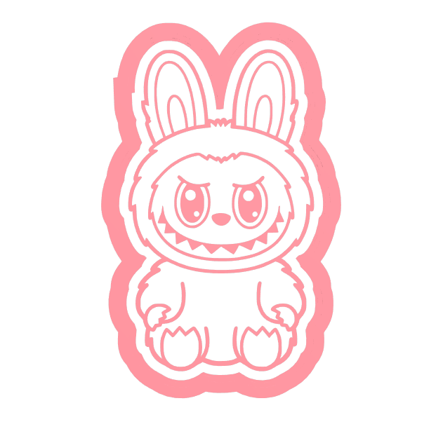 Labubu uitsteker + stempel - 3D-geprint