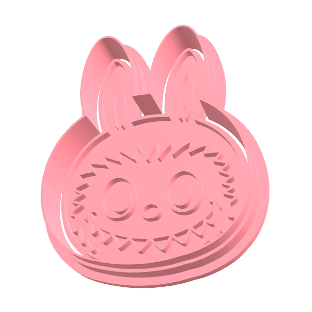 Labubu hoofd uitsteker + stempel - 3D-geprint