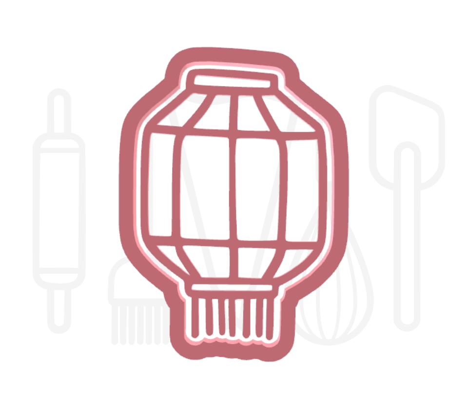 Lampion 2 uitsteker + stempel - 3D-geprint