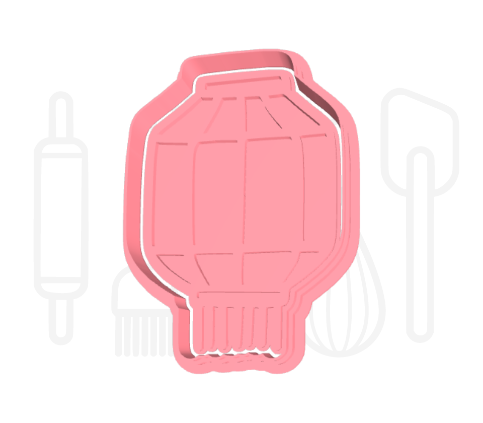 Lampion 2 uitsteker + stempel - 3D-geprint