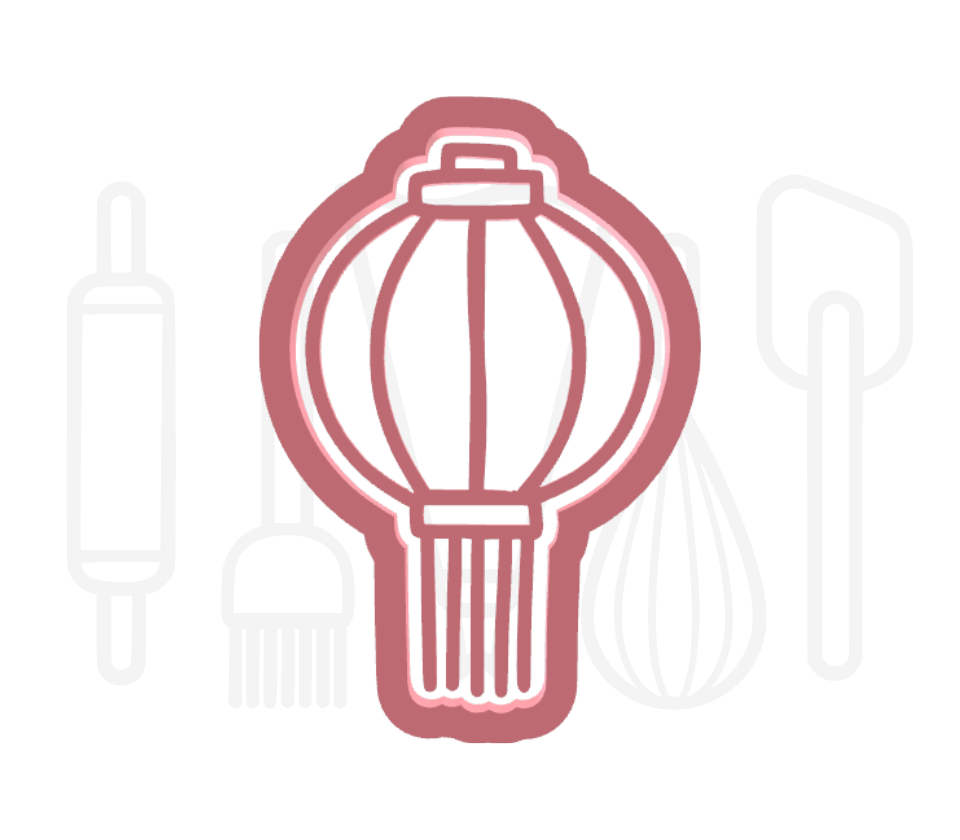 Lampion 3 uitsteker + stempel - 3D-geprint