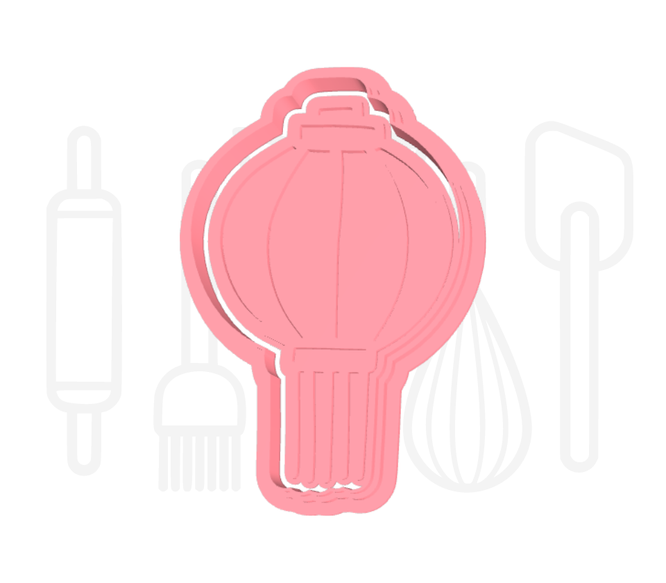 Lampion 3 uitsteker + stempel - 3D-geprint