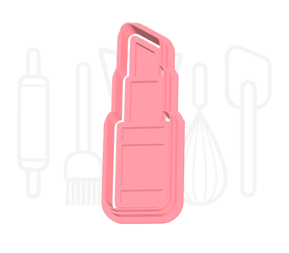 Lippenstift uitsteker + stempel - 3D-geprint