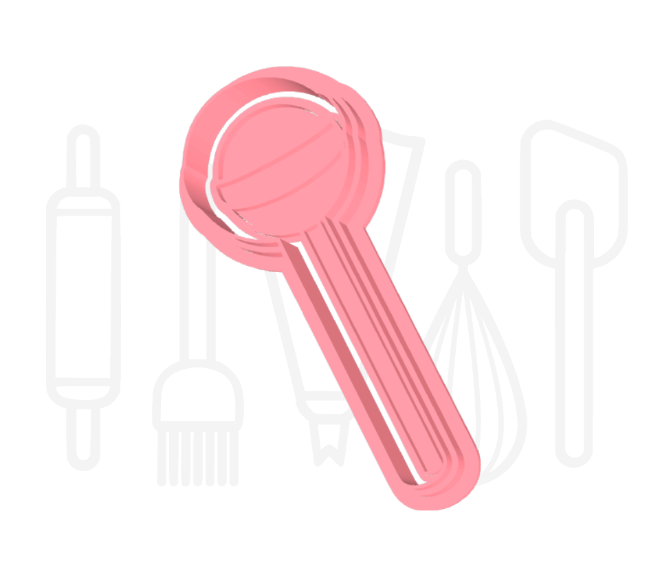 Lolly uitsteker + stempel - 3D-geprint