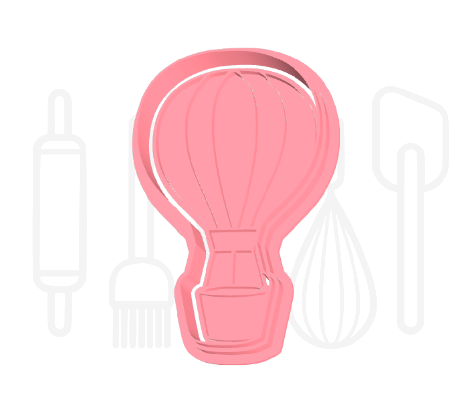 Luchtballon uitsteker + stempel - 3D-geprint