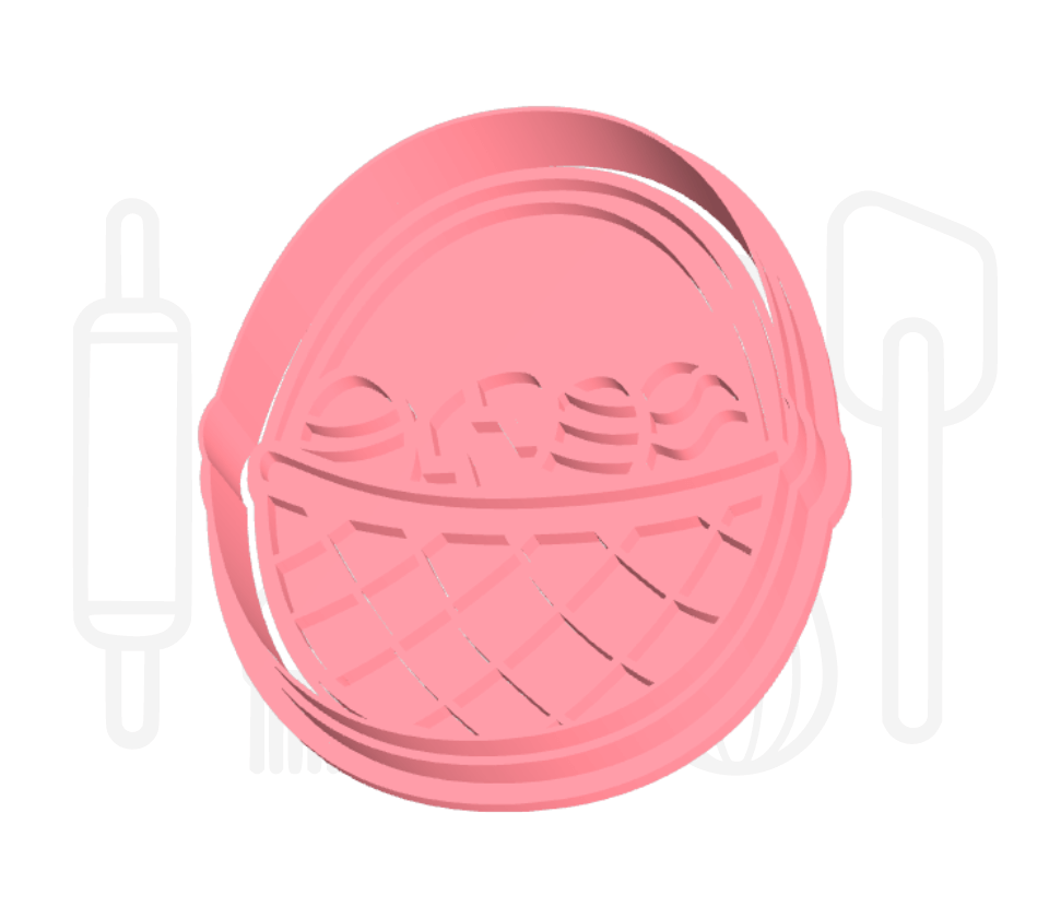 Mand met paaseieren uitsteker + stempel - 3D-geprint