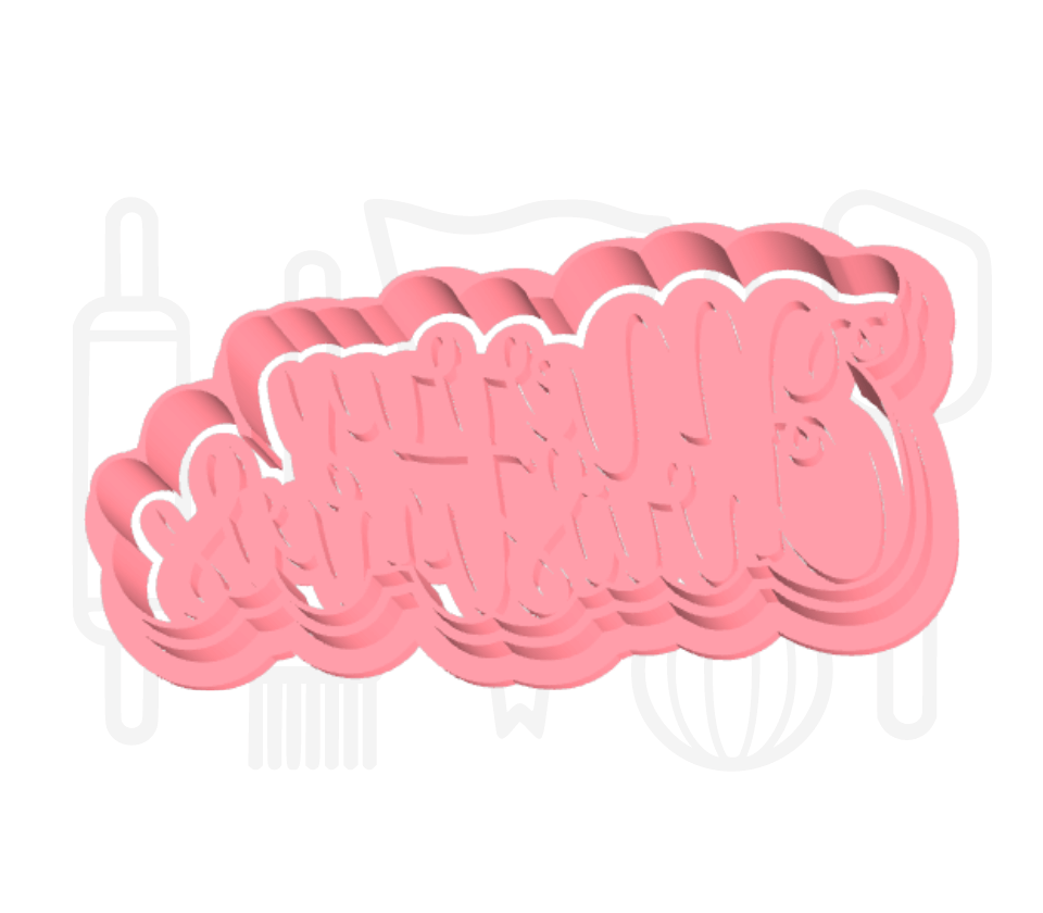 Merry christmas uitsteker + stempel - 3D-geprint