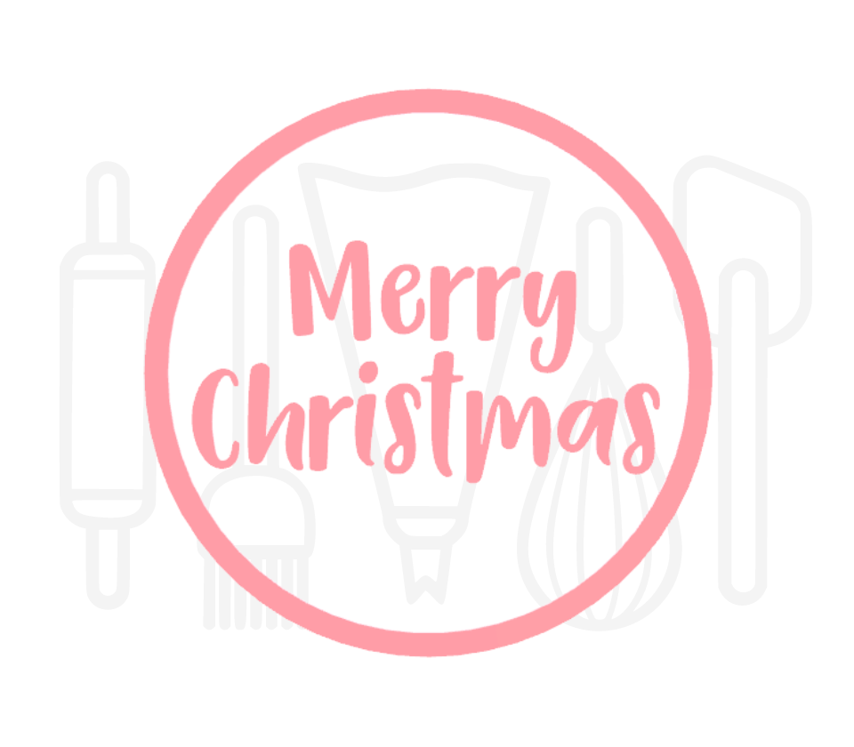 Fondant stempel Merry christmas 2 - 3D Geprint