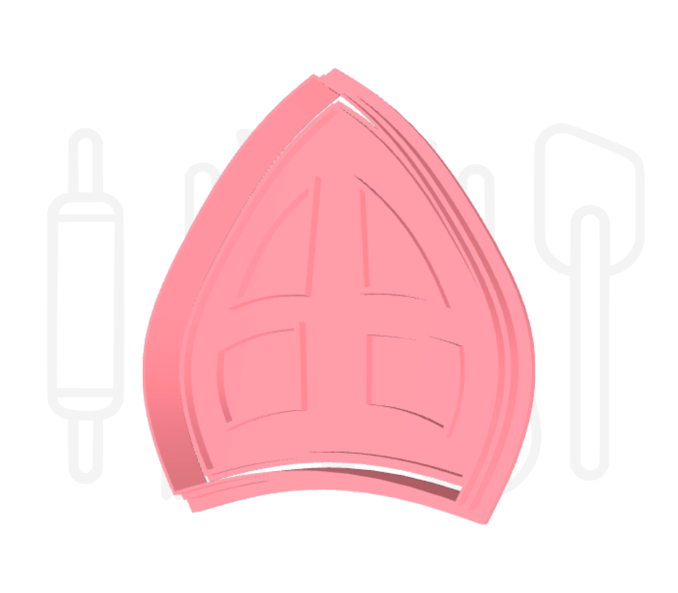 Mijter uitsteker + stempel - 3D geprint