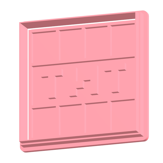 Minecraft TNT uitsteker + stempel - 3D-geprint