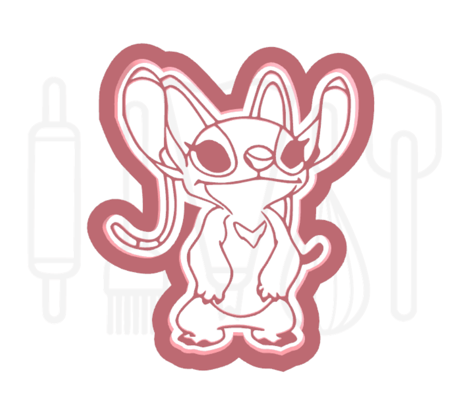 Monstertje Angel uitsteker + stempel - 3D-geprint