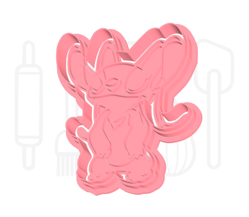 Monstertje Angel uitsteker + stempel - 3D-geprint