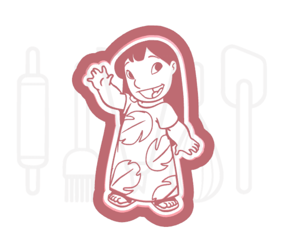 Monstertje vriendin uitsteker + stempel - 3D-geprint