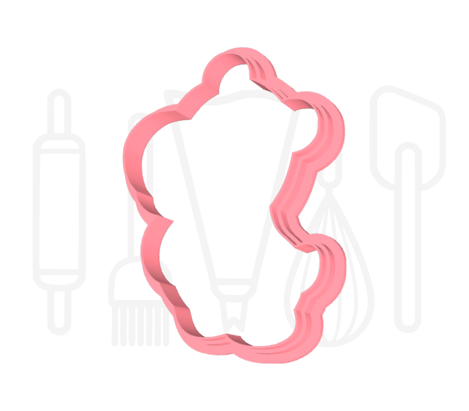 Nijlpaard uitsteker + stempel - 3D-geprint