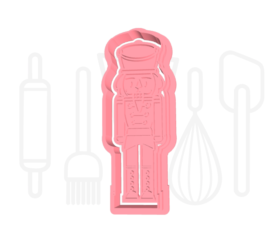 Notenkraker uitsteker + stempel - 3D-geprint