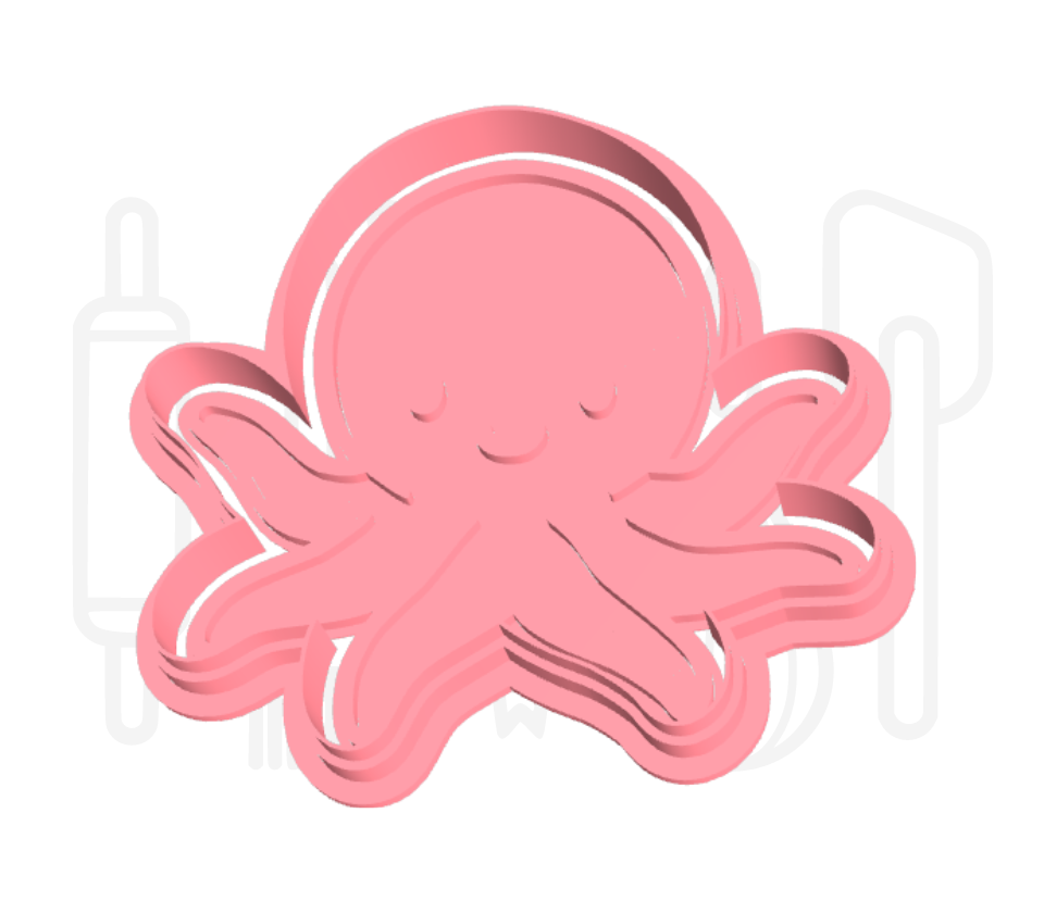 Octopus uitsteker + stempel - 3D-geprint
