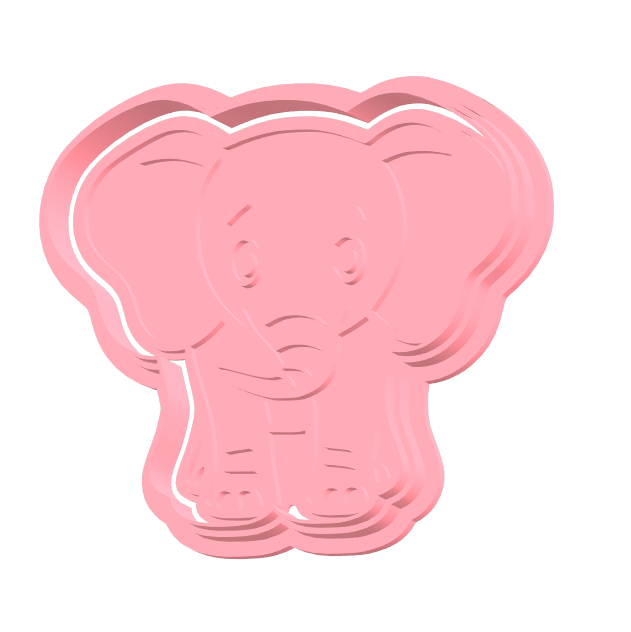 Olifant uitsteker + stempel - 3D-geprint