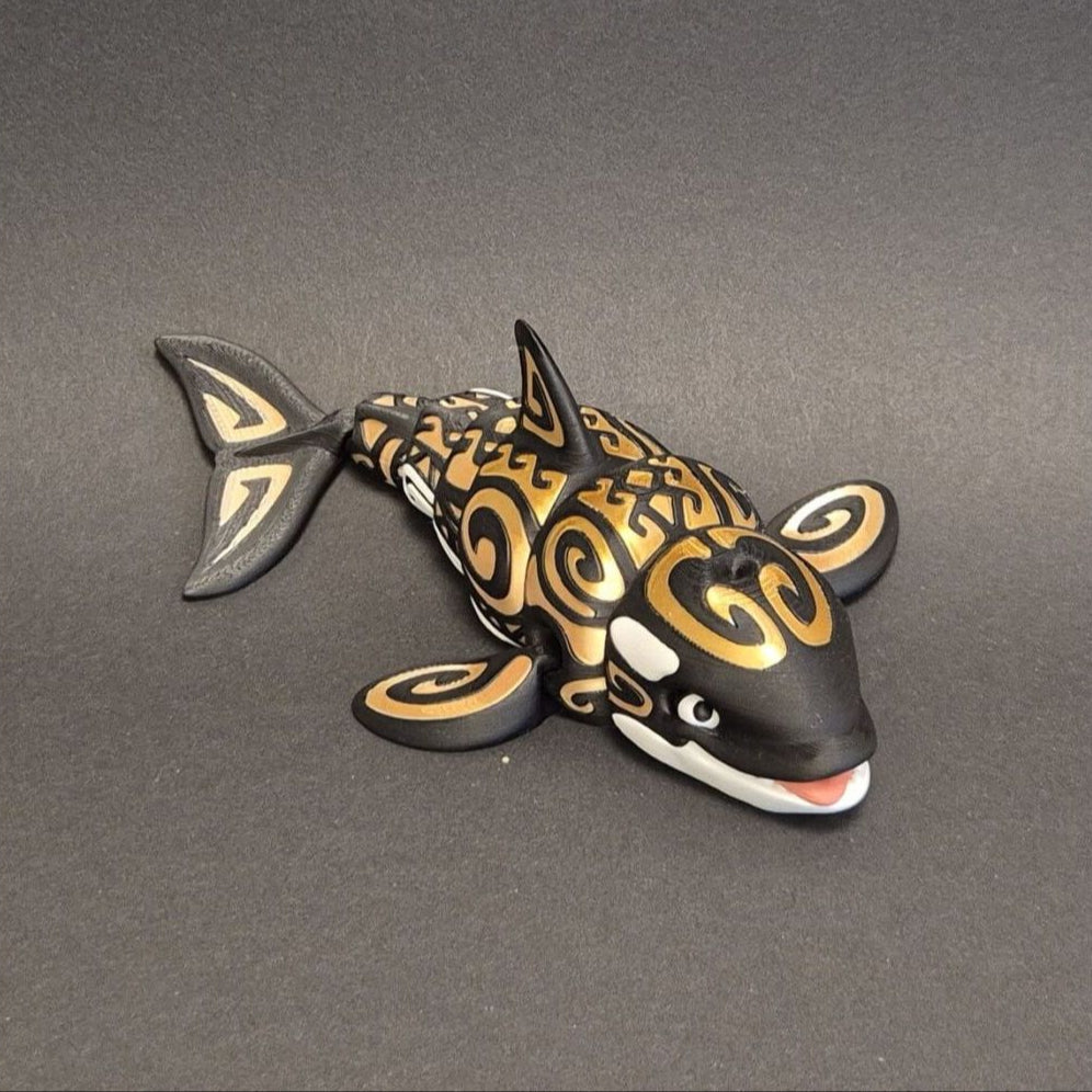Fidget Getatoeëerde Orka extra kleur
