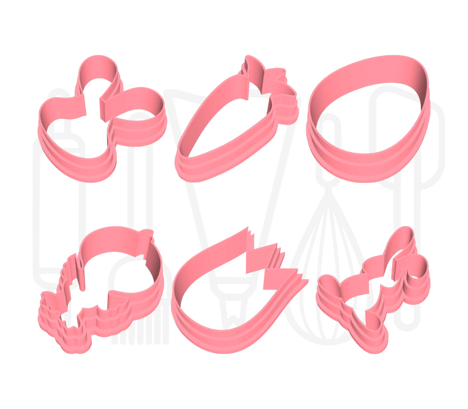Pasen uitstekers mini set/6 stuks - 3D geprint