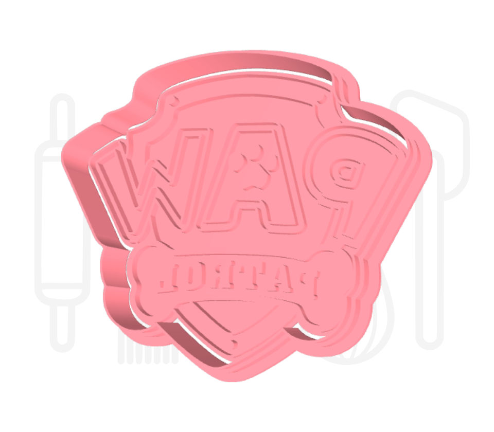 Hondenclub logo uitsteker + stempel - 3D-geprint