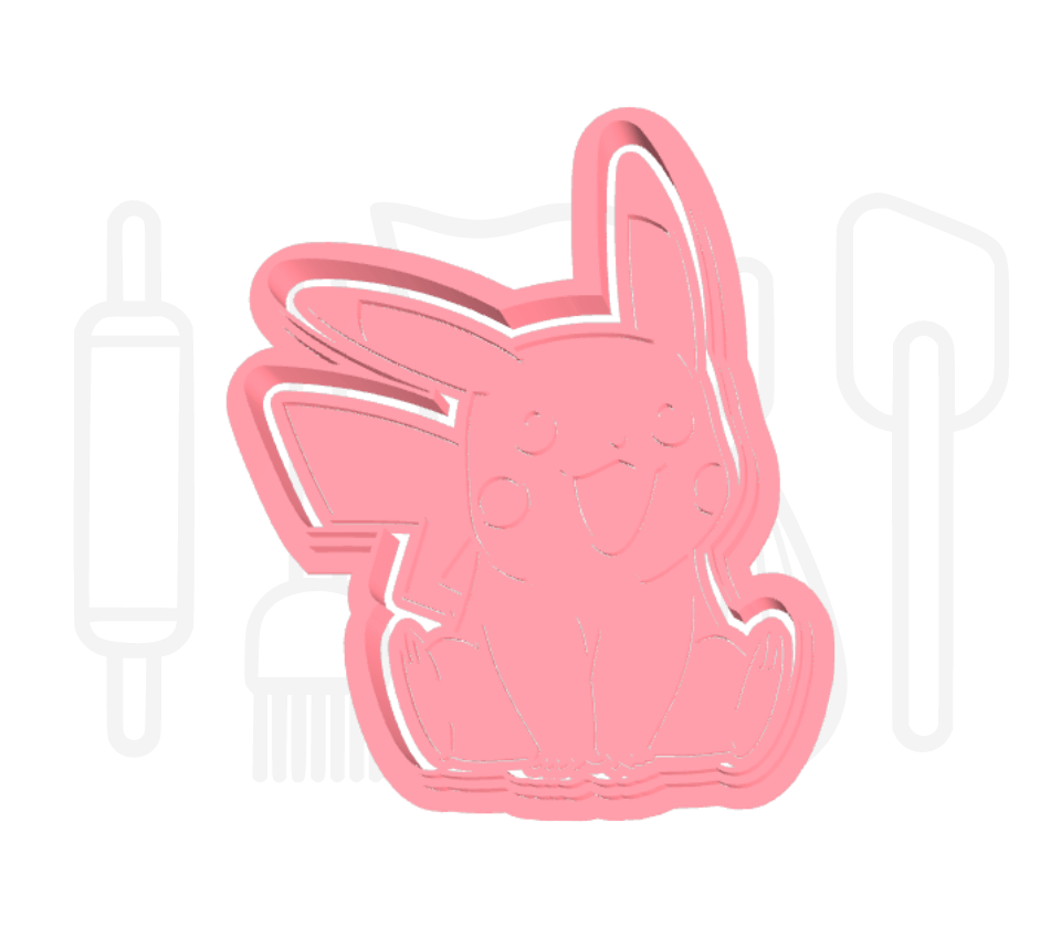 Pocket monster 2 uitsteker + stempel - 3D geprint