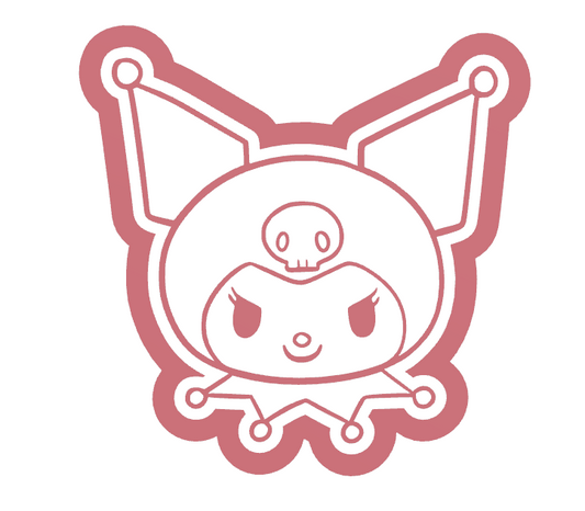 Poes Kuromi uitsteker + stempel - 3D-geprint