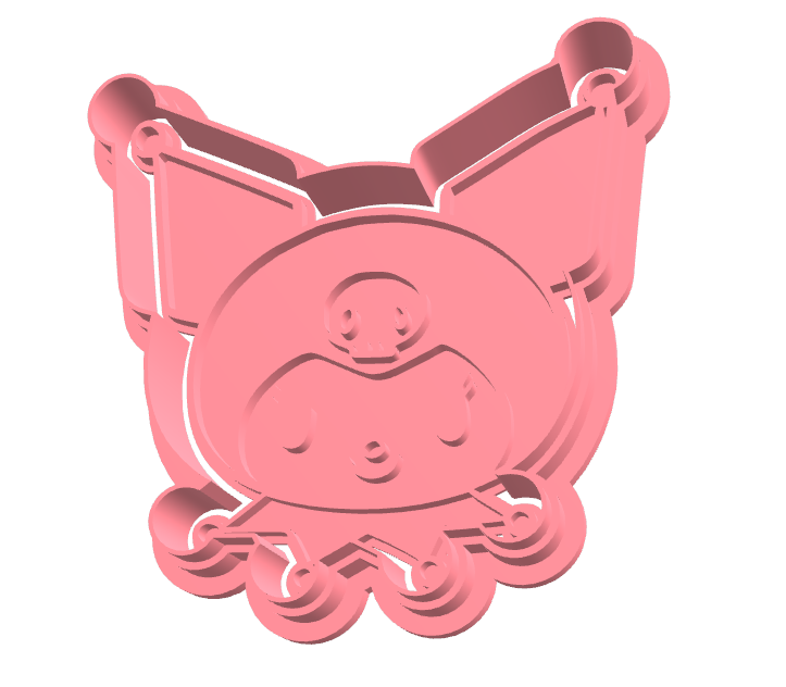 Poes Kuromi uitsteker + stempel - 3D-geprint