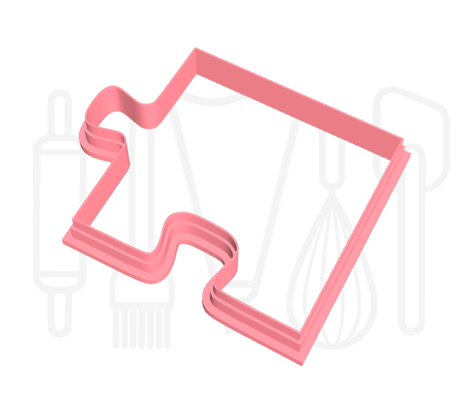 Puzzelstuk hoek - 3D-geprint