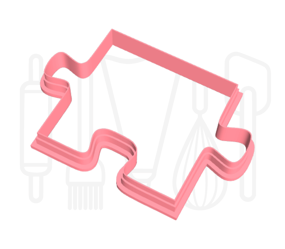 Puzzelstuk rand 1 - 3D-geprint