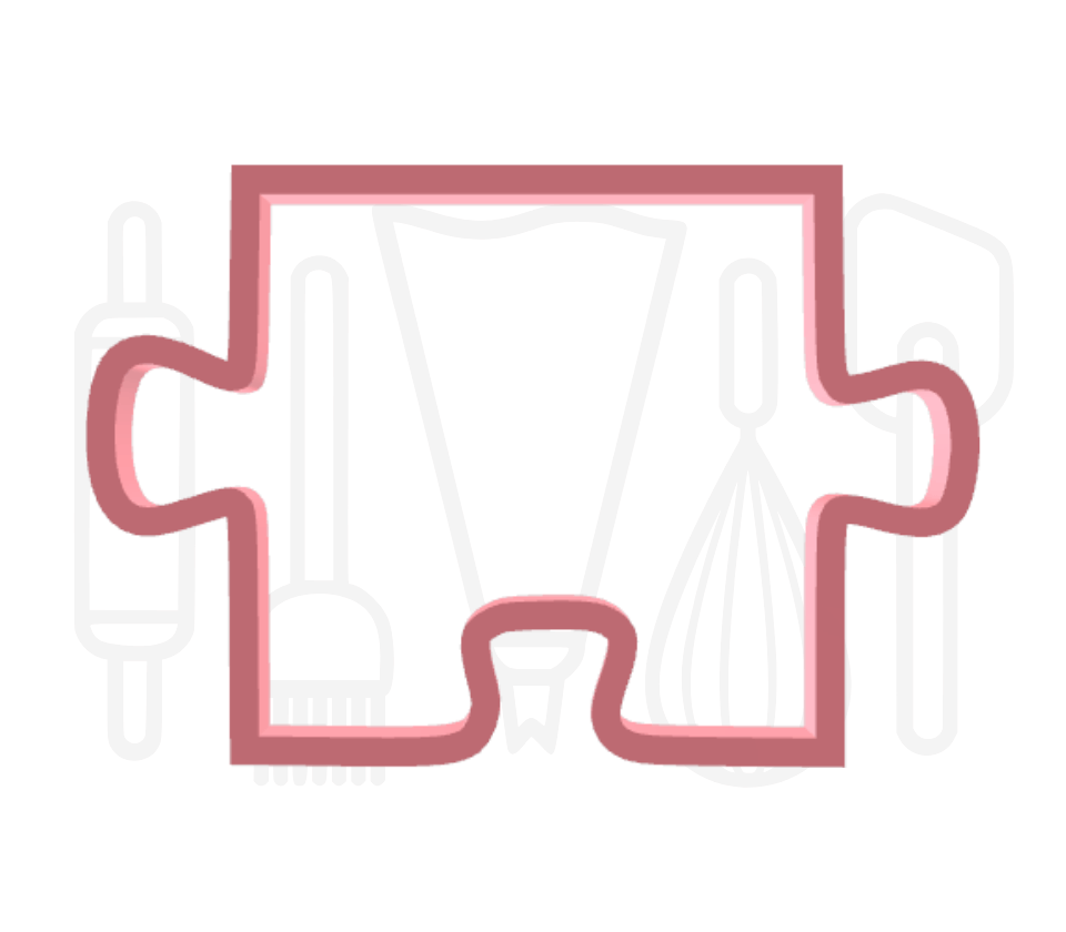 Puzzelstuk rand 1 - 3D-geprint