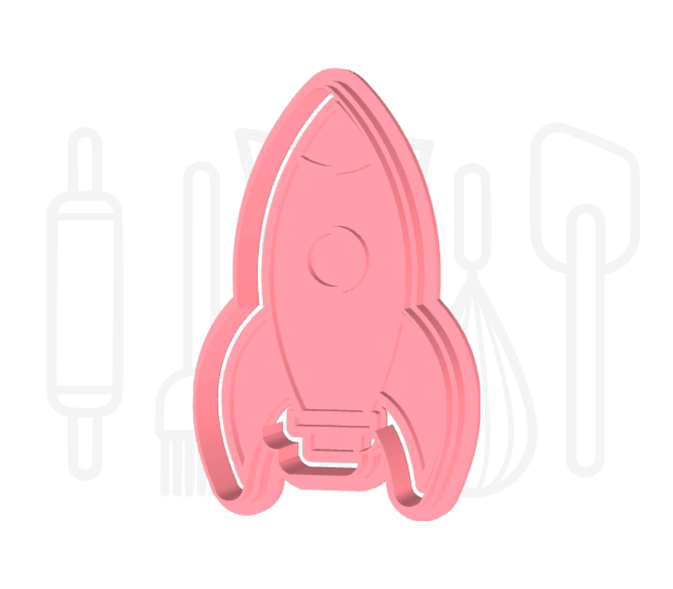 Raket uitsteker + stempel - 3D-geprint