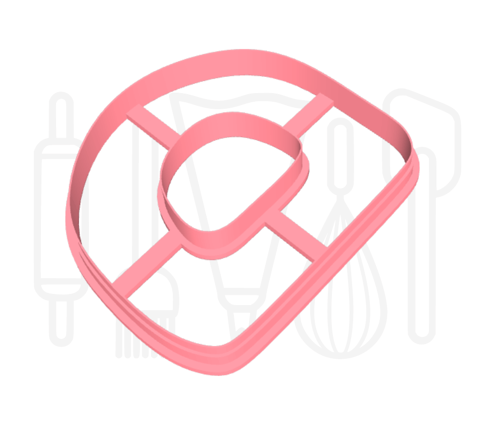 Letter D uitsteker - rond - 3D geprint