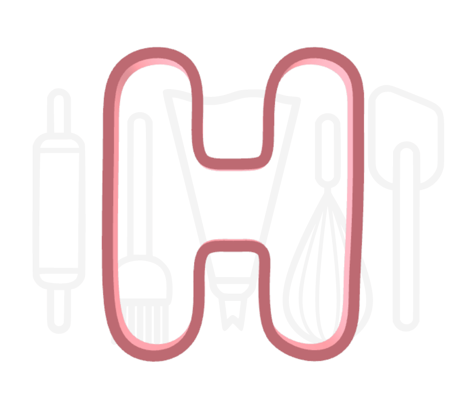 Letter H uitsteker - rond - 3D geprint