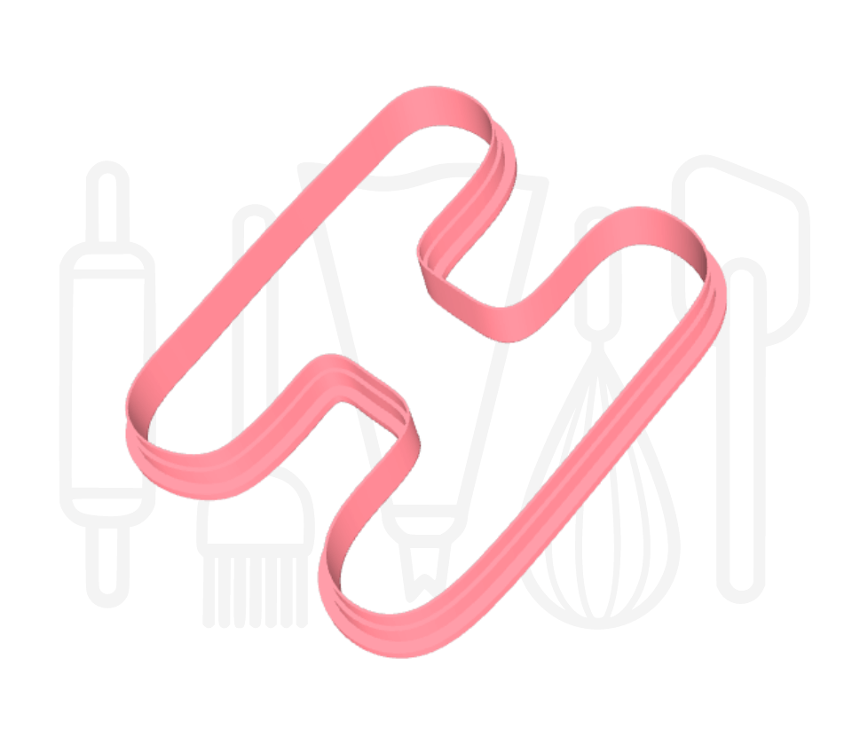 Letter H uitsteker - rond - 3D geprint