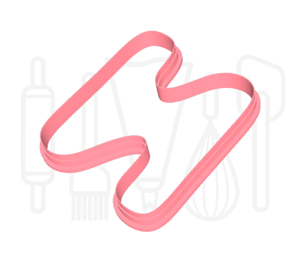 Letter N uitsteker - rond - 3D geprint