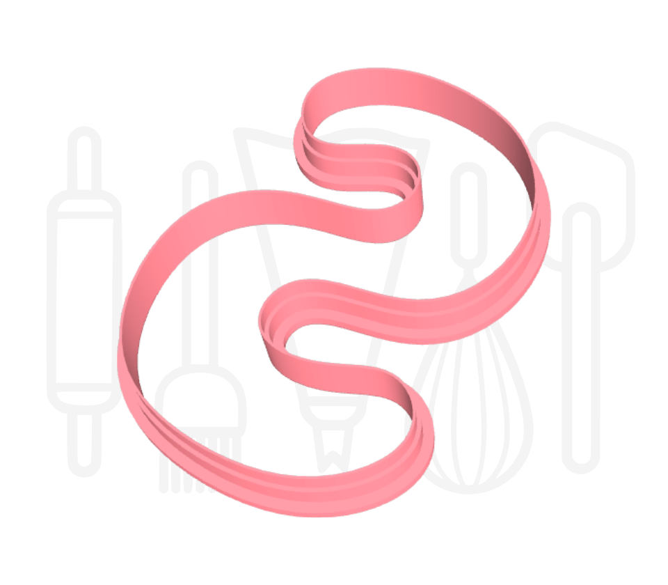 Letter S uitsteker - rond - 3D geprint