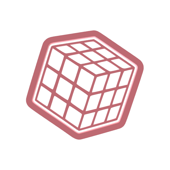 Rubix kubus uitsteker + stempel - 3D-geprint