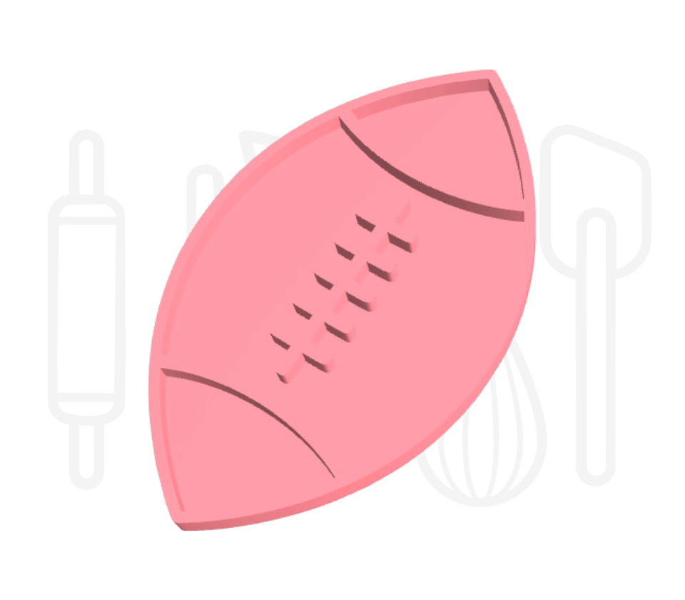 Rugbybal uitsteker + stempel - 3D geprint