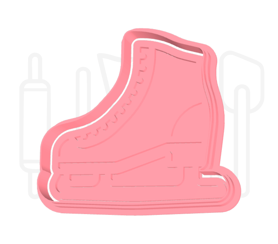 Kunstschaats uitsteker + stempel - 3D geprint