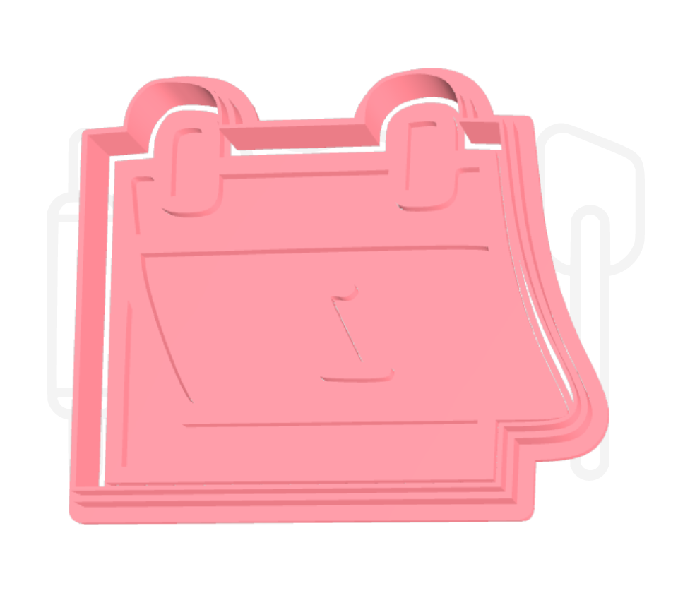 Scheurkalender uitsteker + stempel - 3D-geprint