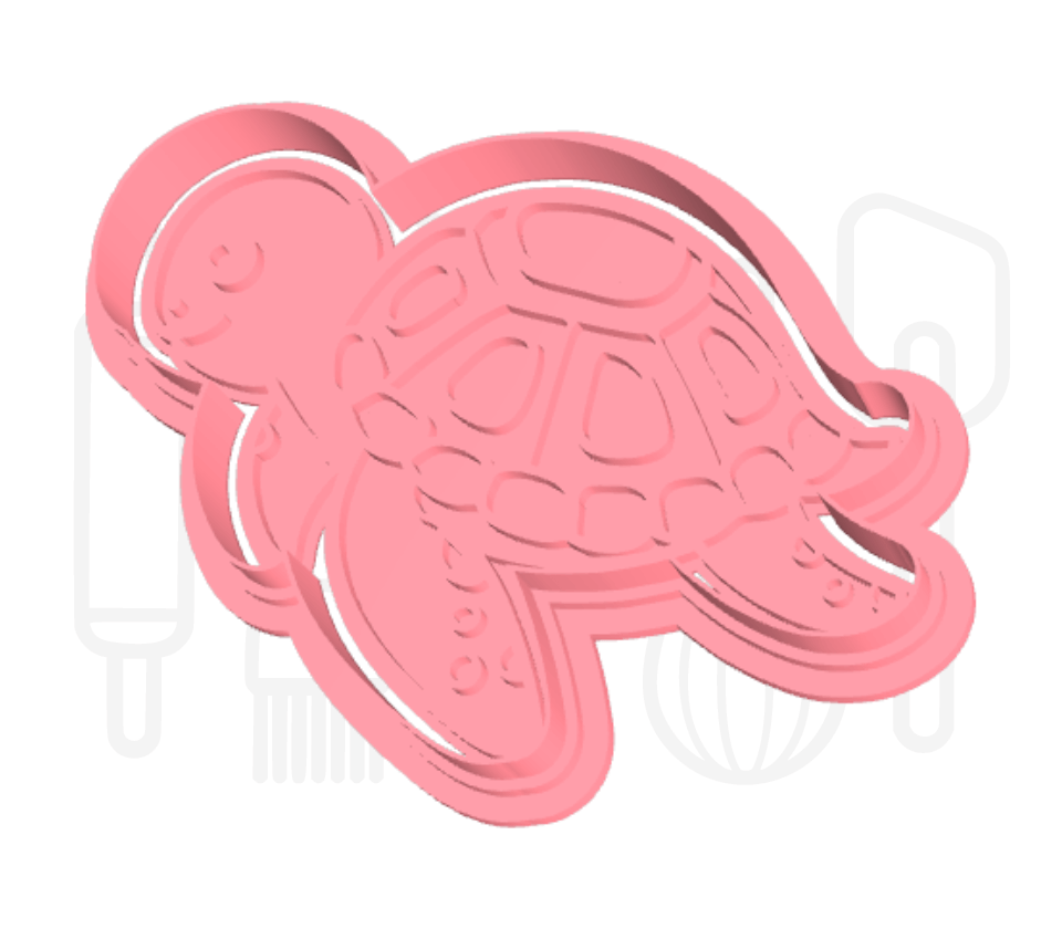 Schildpad uitsteker + stempel - 3D-geprint
