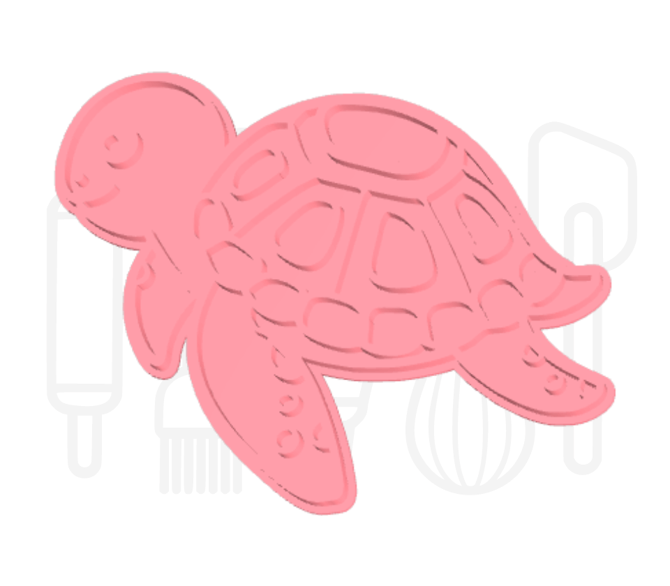 Schildpad uitsteker + stempel - 3D-geprint