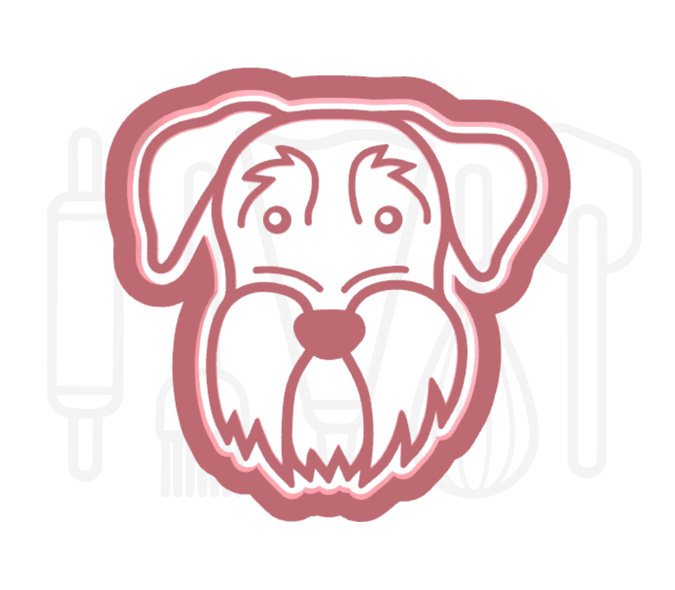 Schnauzer uitsteker + stempel - 3D-geprint