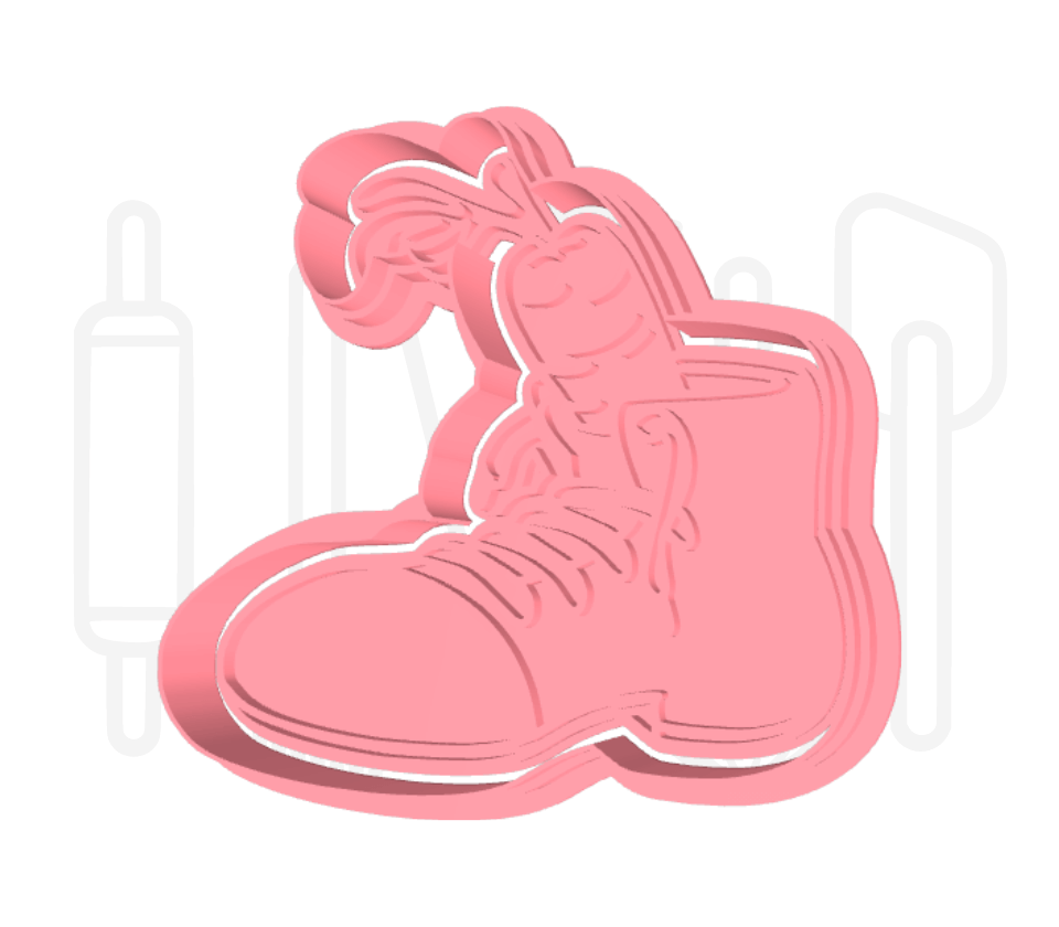 Schoen met wortel uitsteker + stempel - 3D geprint