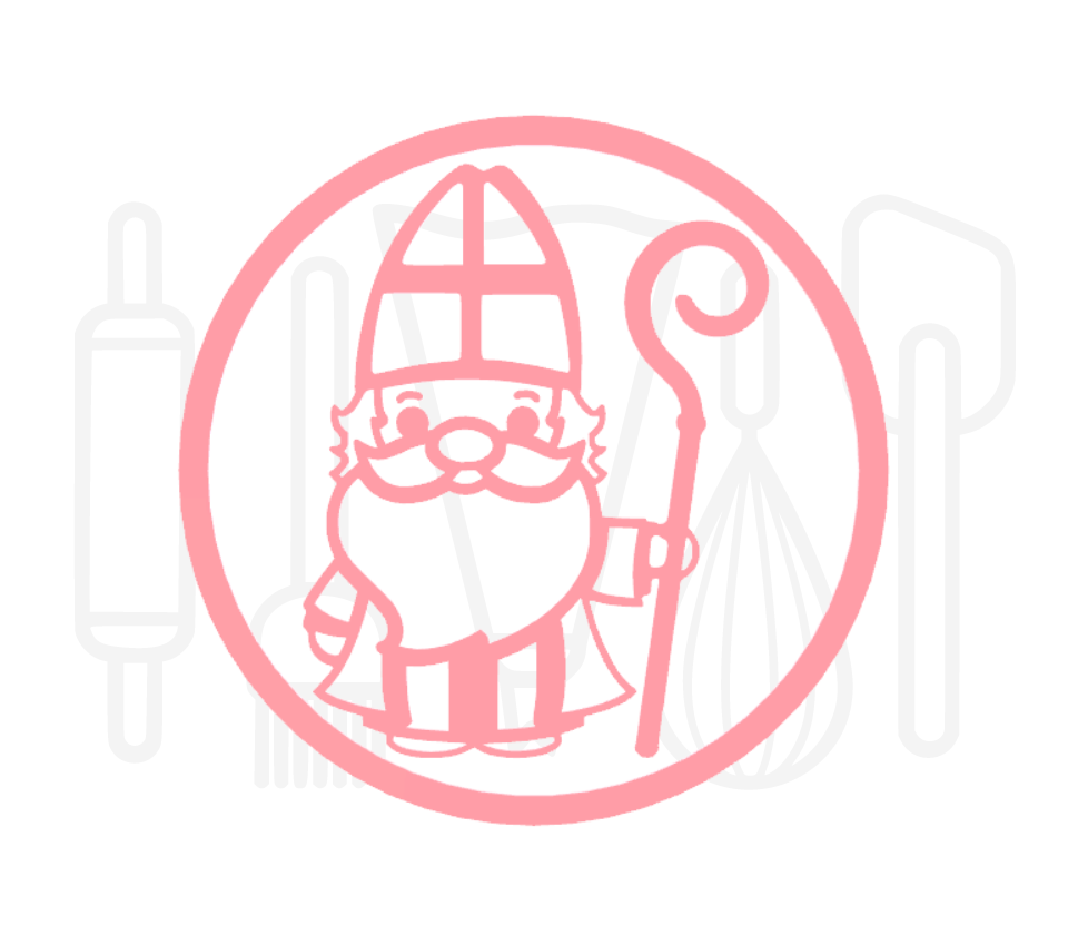 Fondant stempel Sinterklaas met staf - 3D Geprint
