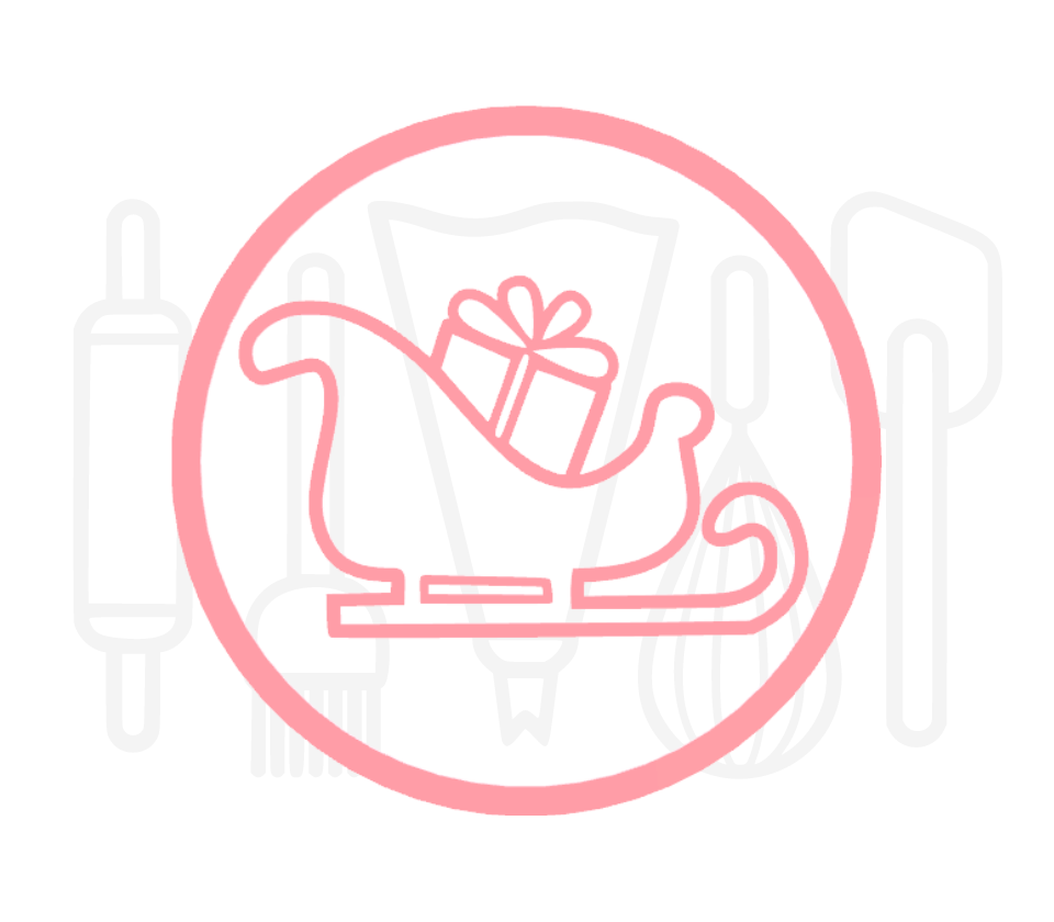 Fondant stempel Kerstslee - 3D Geprint