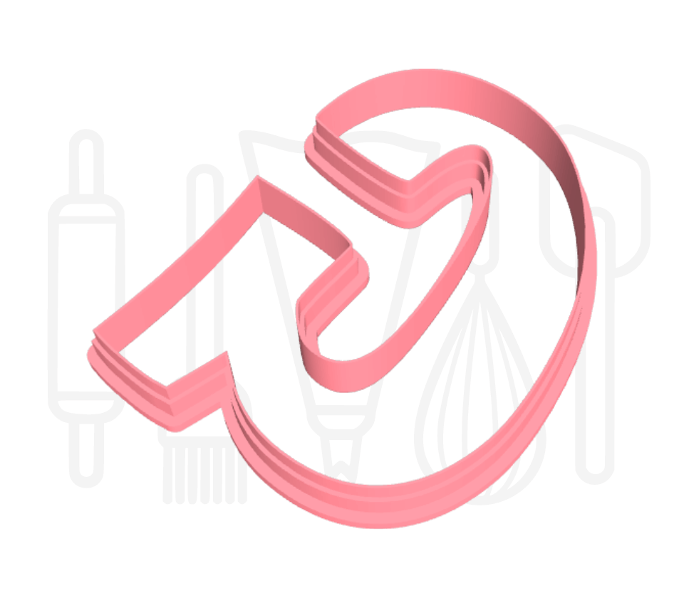 Letter G uitsteker - Speels - 3D geprint