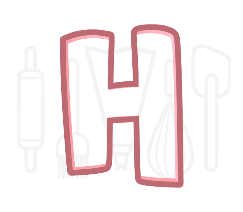 Letter H uitsteker - Speels - 3D geprint