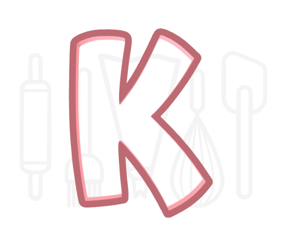 Letter K uitsteker - Speels - 3D geprint