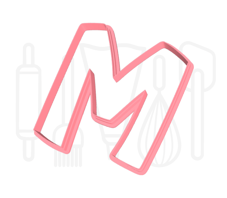 Letter M uitsteker - Speels - 3D geprint